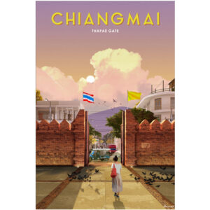 จิ๊กซอว์ 1000/500 ชิ้น A journey in Posters - Thapae Gate, Chang Mai