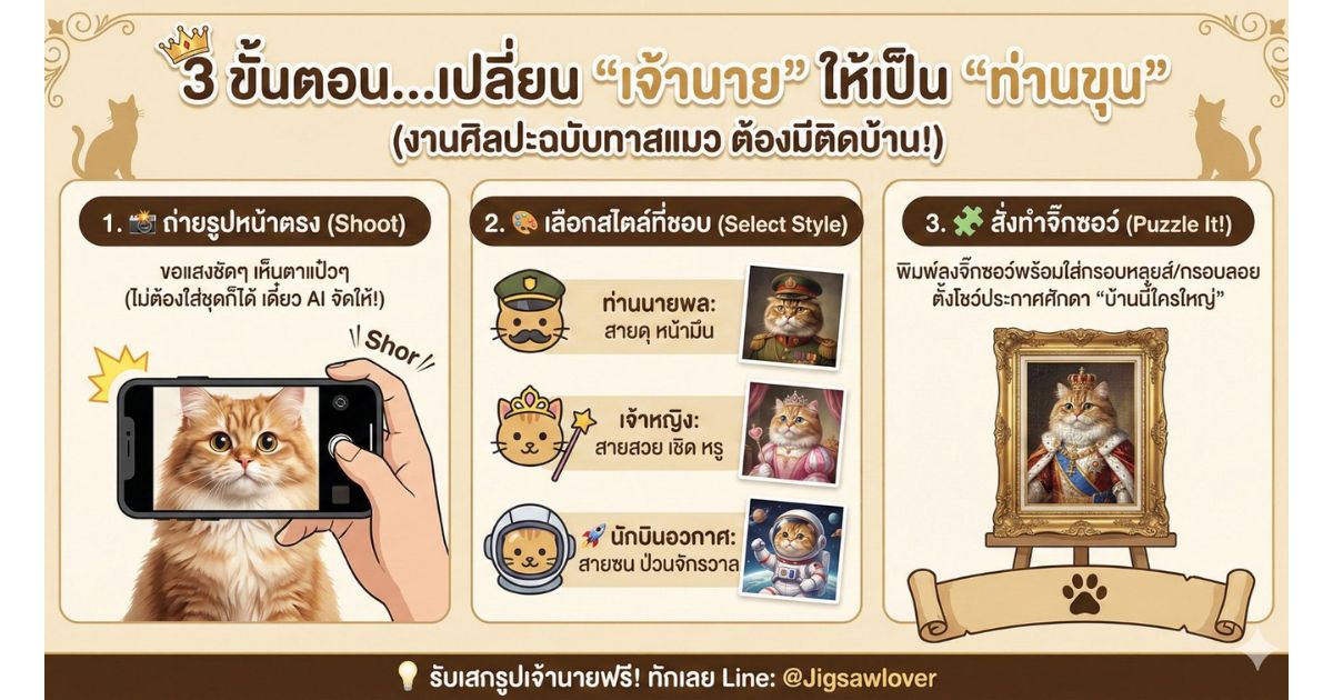 วิธีสั่งทำของขวัญ คนรักแมว Infographics