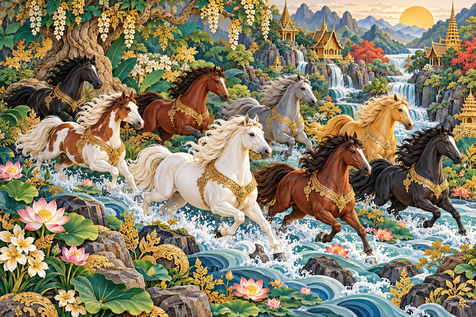Auspicious Horses and Thai Beliefs · Design B · AI DEMO