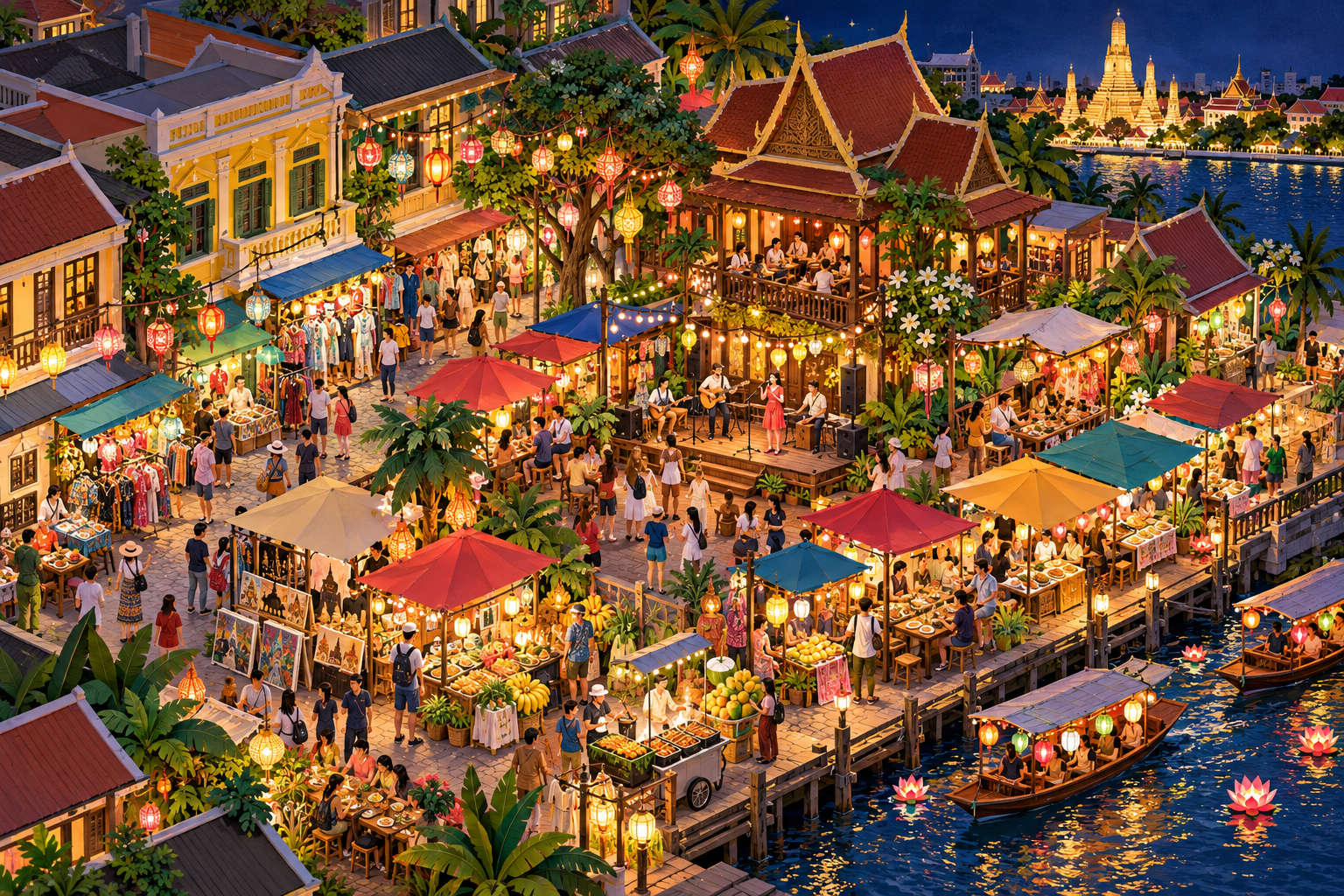Khao San and Patpong Night Streets · Design B · AI DEMO
