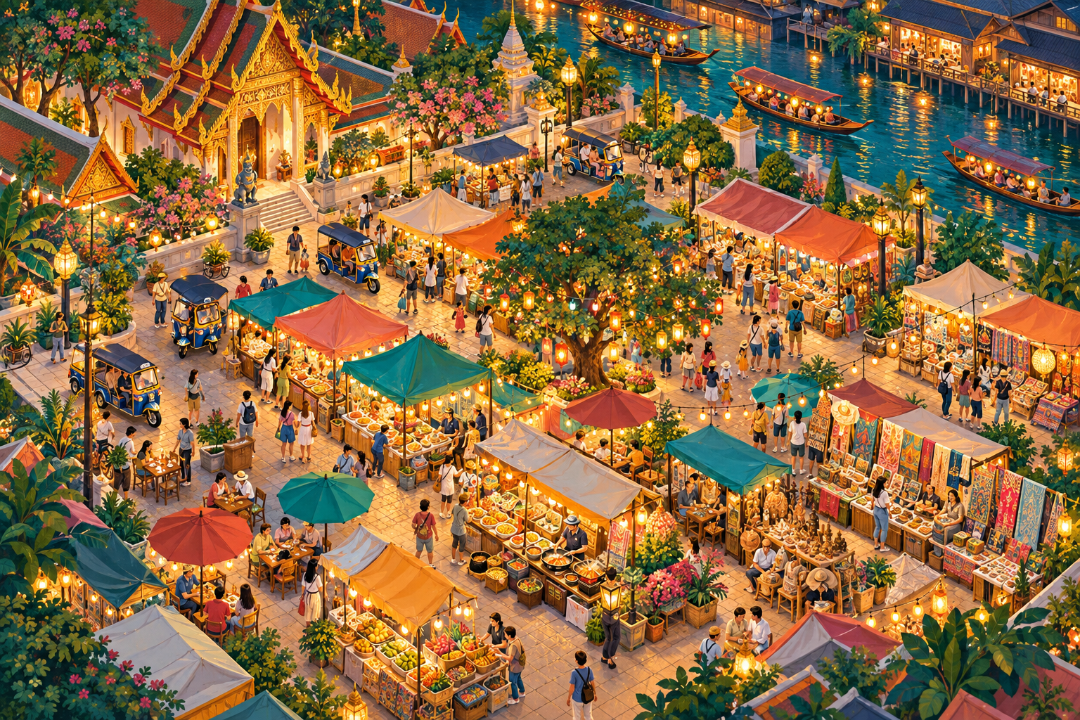 Bangkok Night Market · Design B · AI DEMO