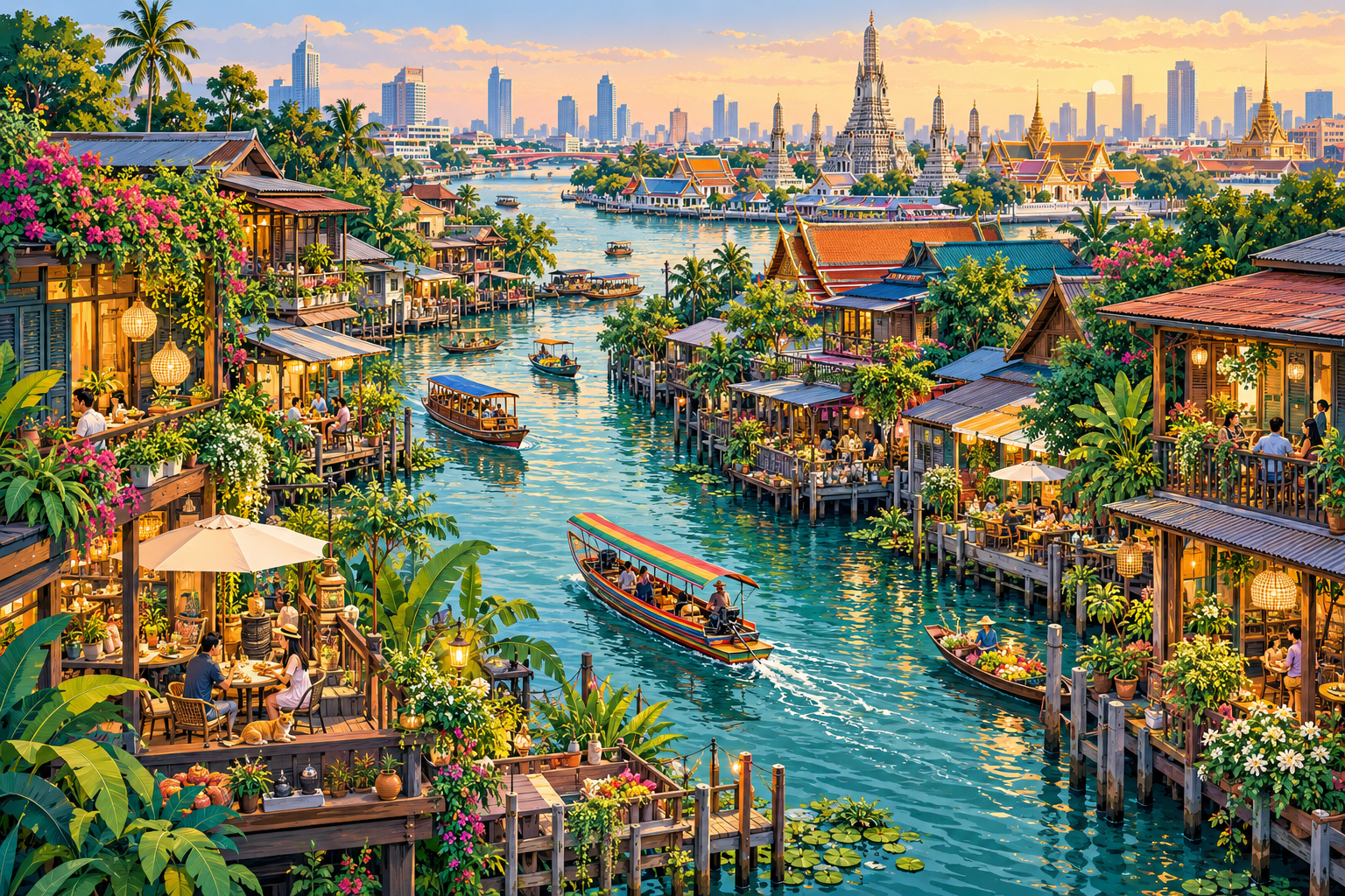 Bangkok am Fluss · Design B · AI DEMO