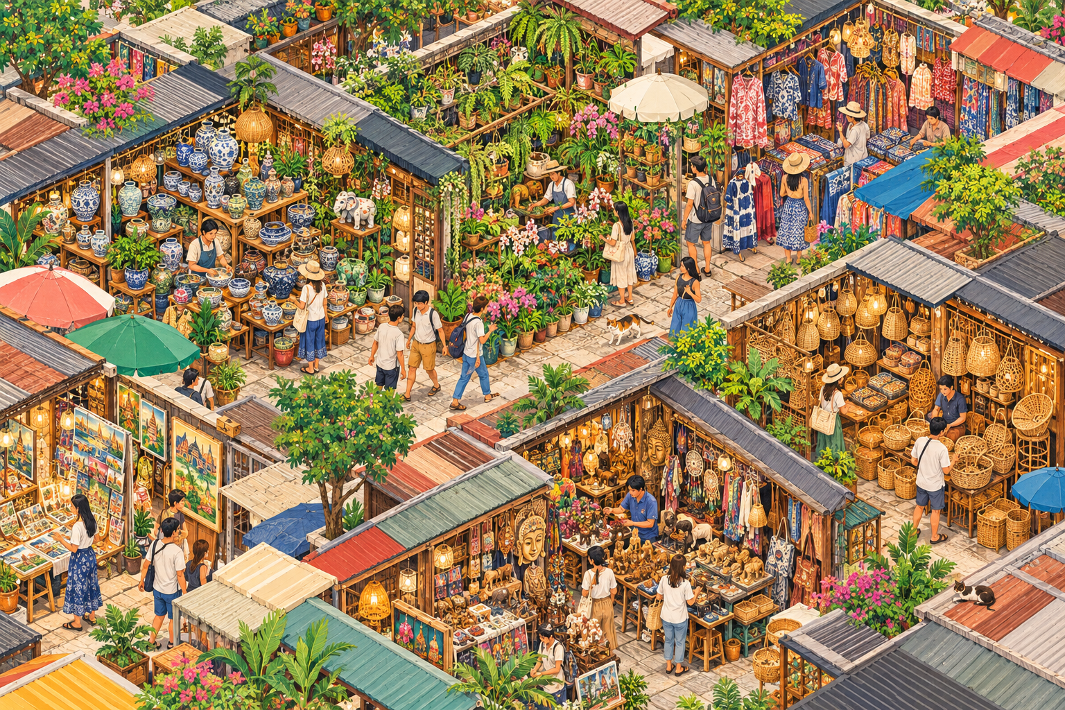 Chatuchak Wochenendmarkt · Design B · AI DEMO