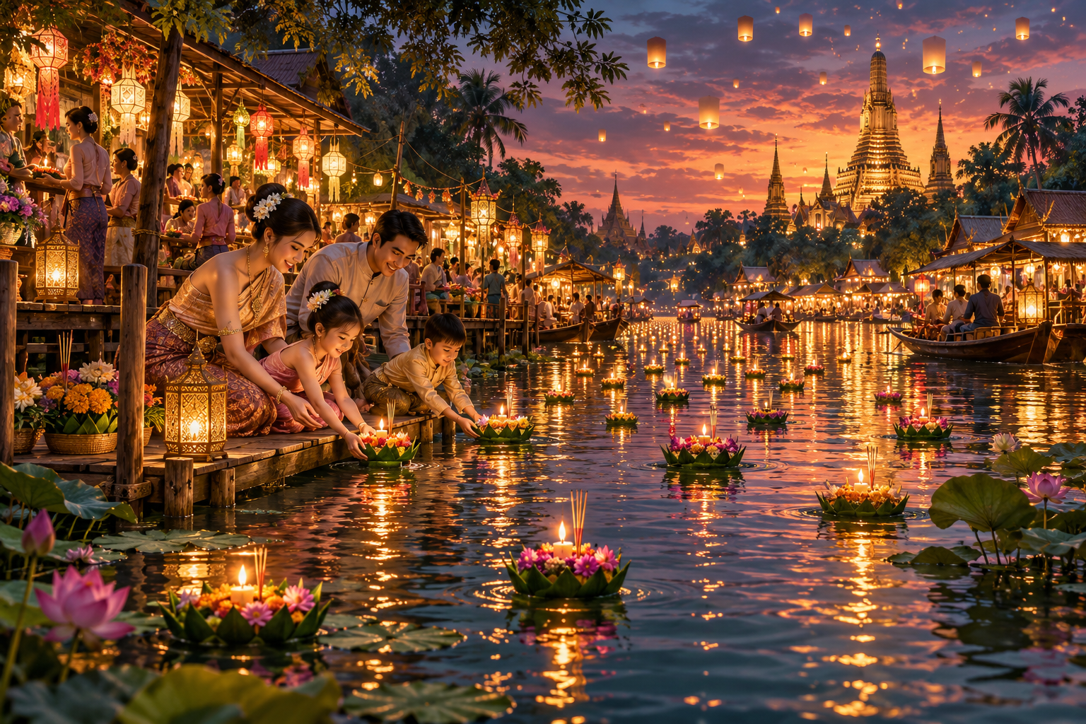 แสงเทียนริมแม่น้ำ / Riverside Night