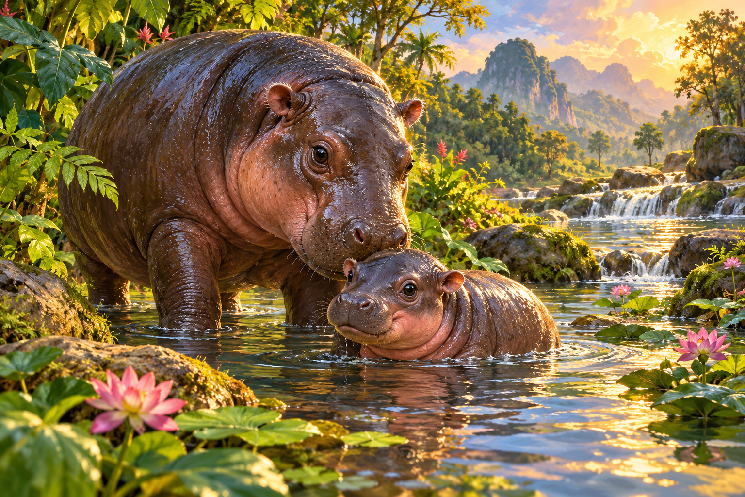 Moo Deng Baby Hippo