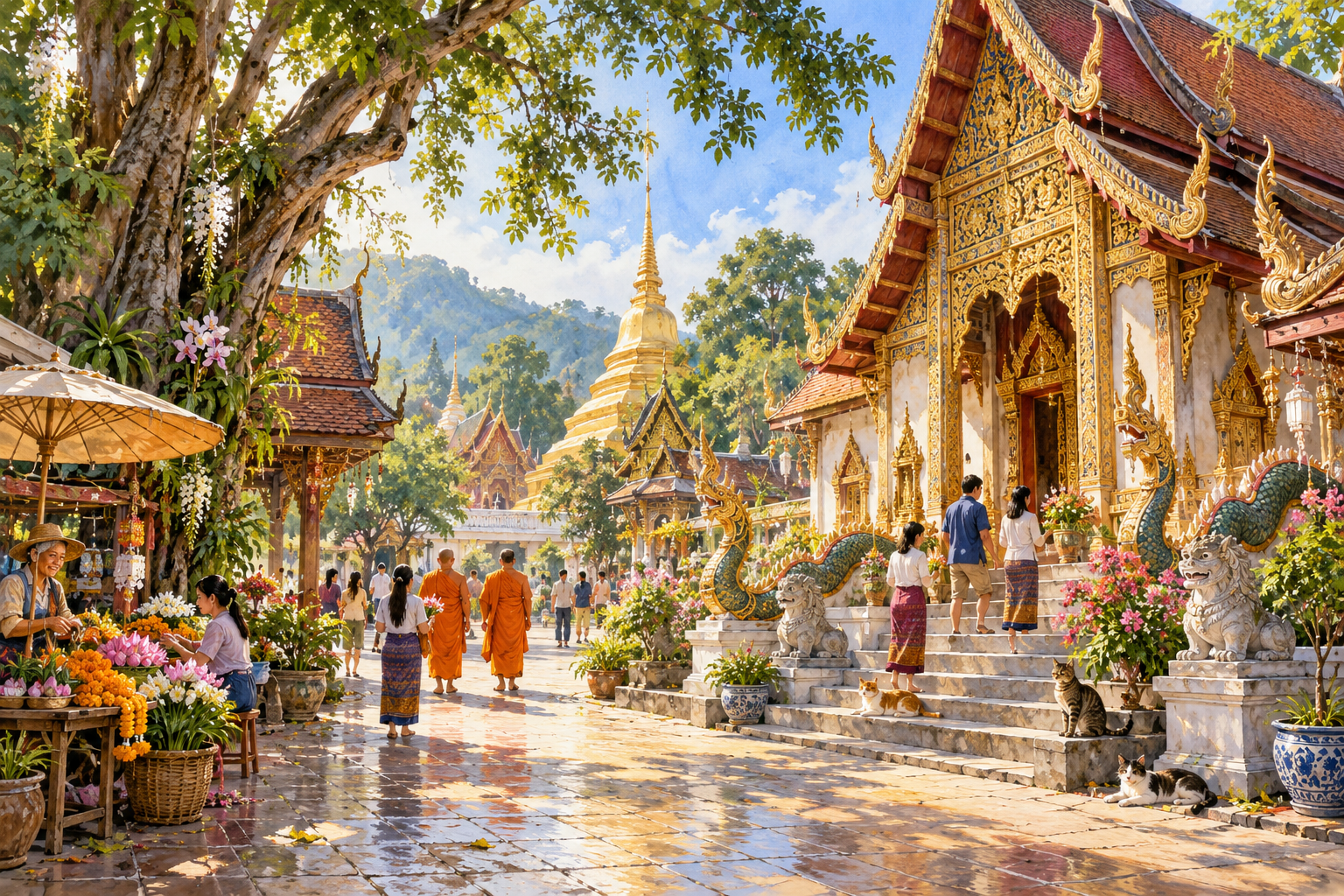 เช้าที่ลานวัด / Architectural Story
