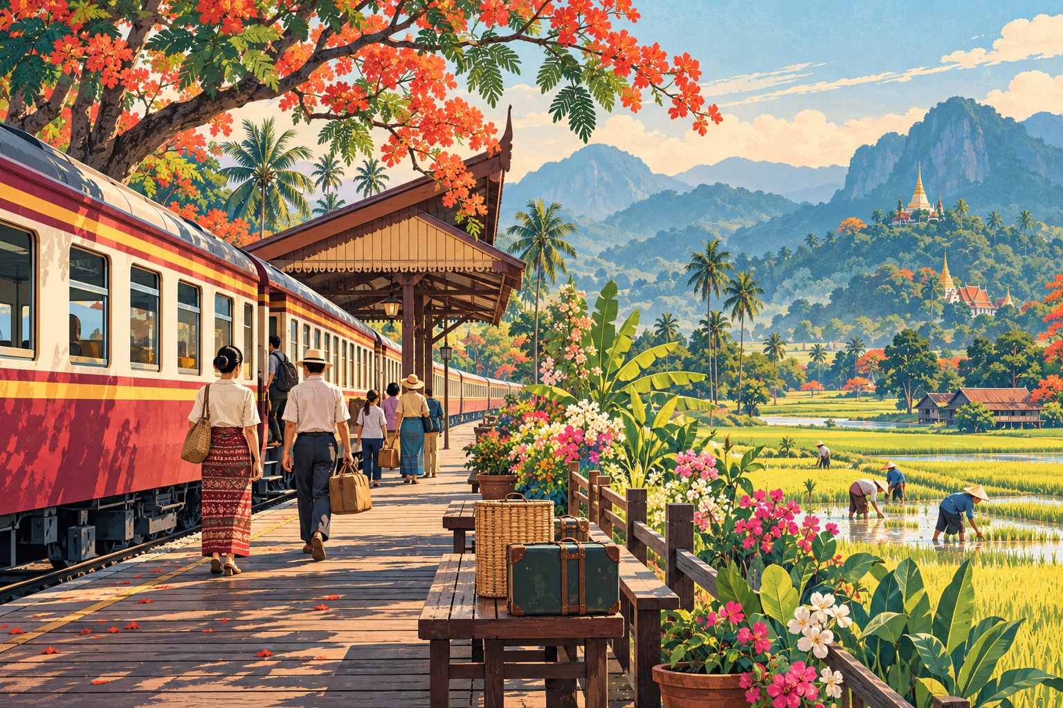 Thailändische Züge · Design B · AI DEMO